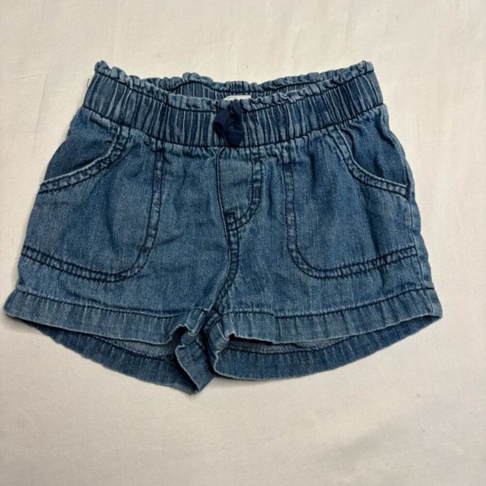 Circo Girls Blue Denim Shorts Size 3T | Elastic Waist Pocket Shorts